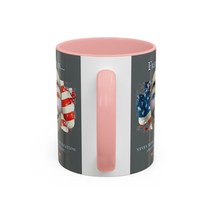 Ronald Reagan Freedom Vendetta Grey Accent Mug by theGreenDragonTavern.shop