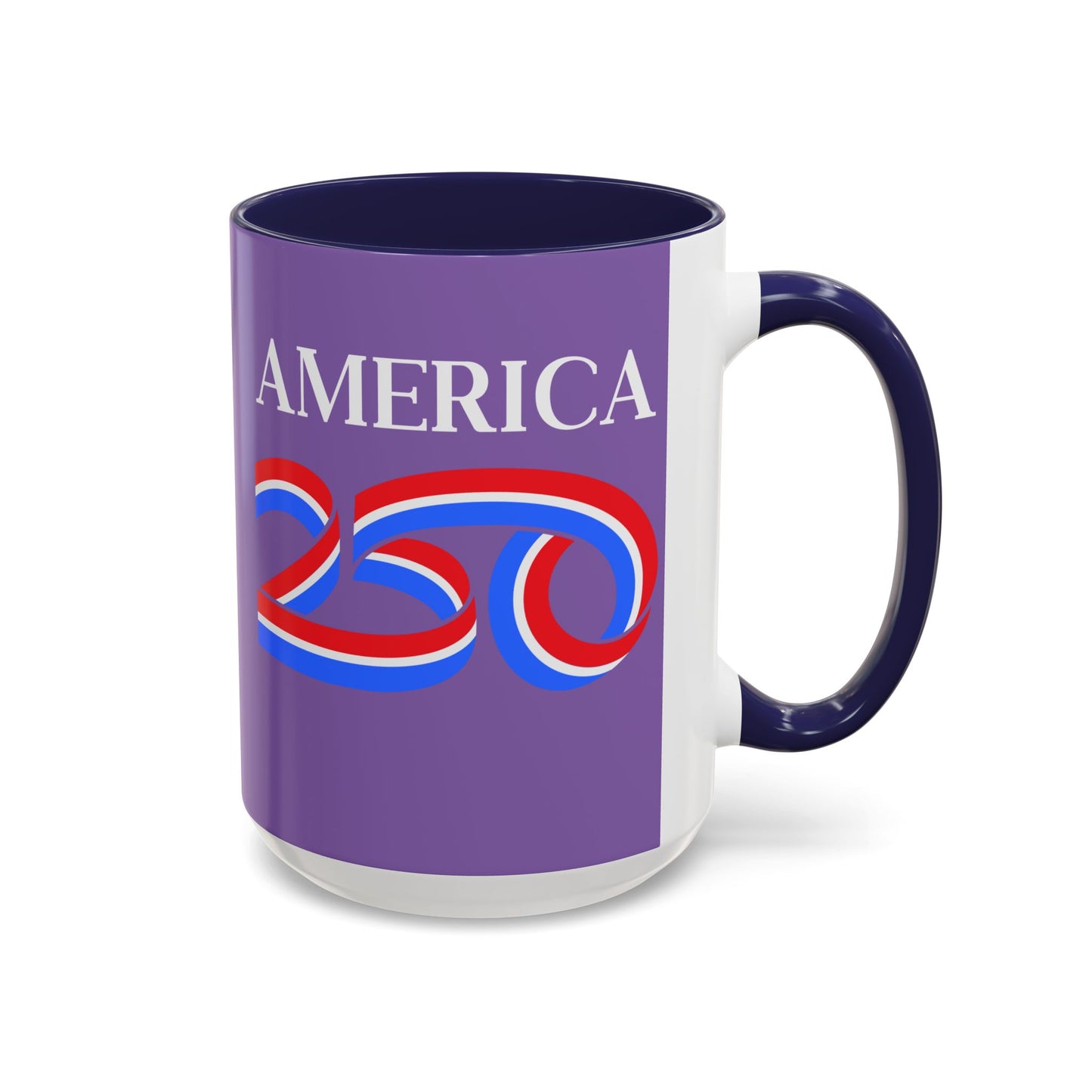 America 250 Light Purple Accent Mug by theGreenDragonTavern.shop