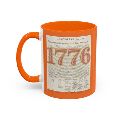 Declaration of Independence Orange Accent Mug by theGreenDragonTavern.shop