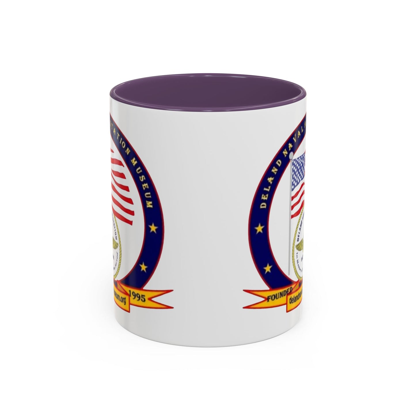 DeLand Naval Air Station Museum White Accent Mug by theGreenDragonTavern.shop