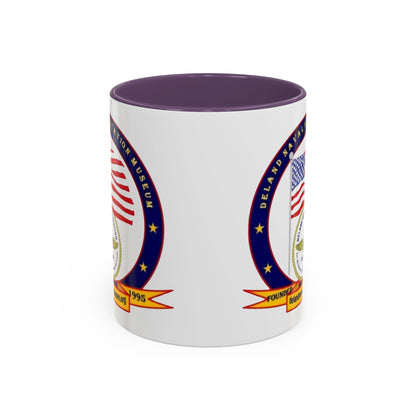 DeLand Naval Air Station Museum White Accent Mug by theGreenDragonTavern.shop