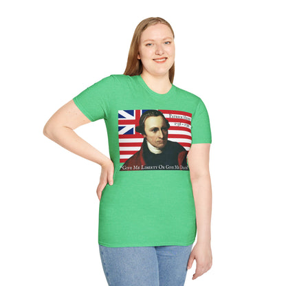 Patrick Henry Dark colors Unisex T-Shirt by theGreenDragonTavern.shop