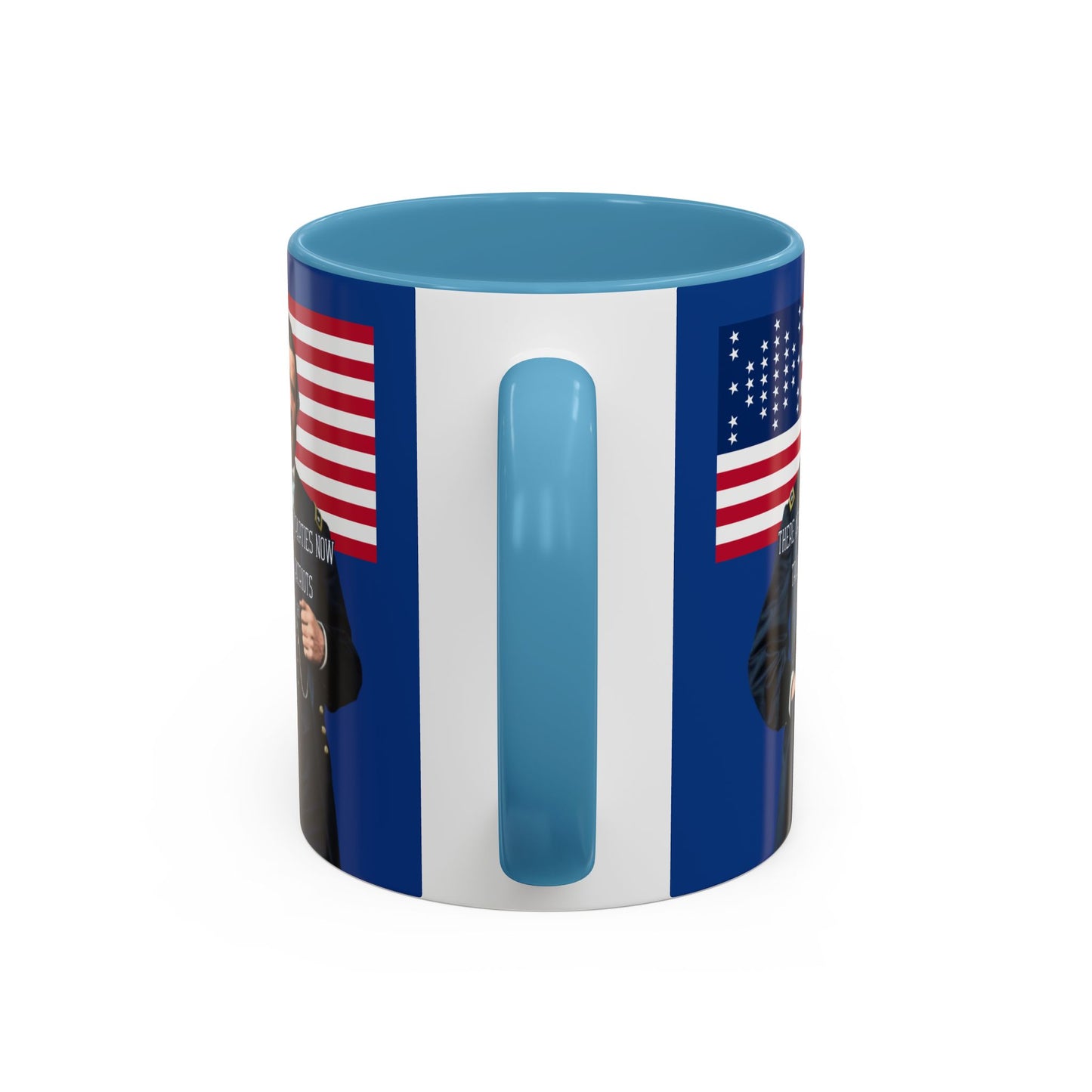 "Traitors and Patriots" Ulysses Grant Dark Blue Accent Mug by theGreenDragonTavern.shop