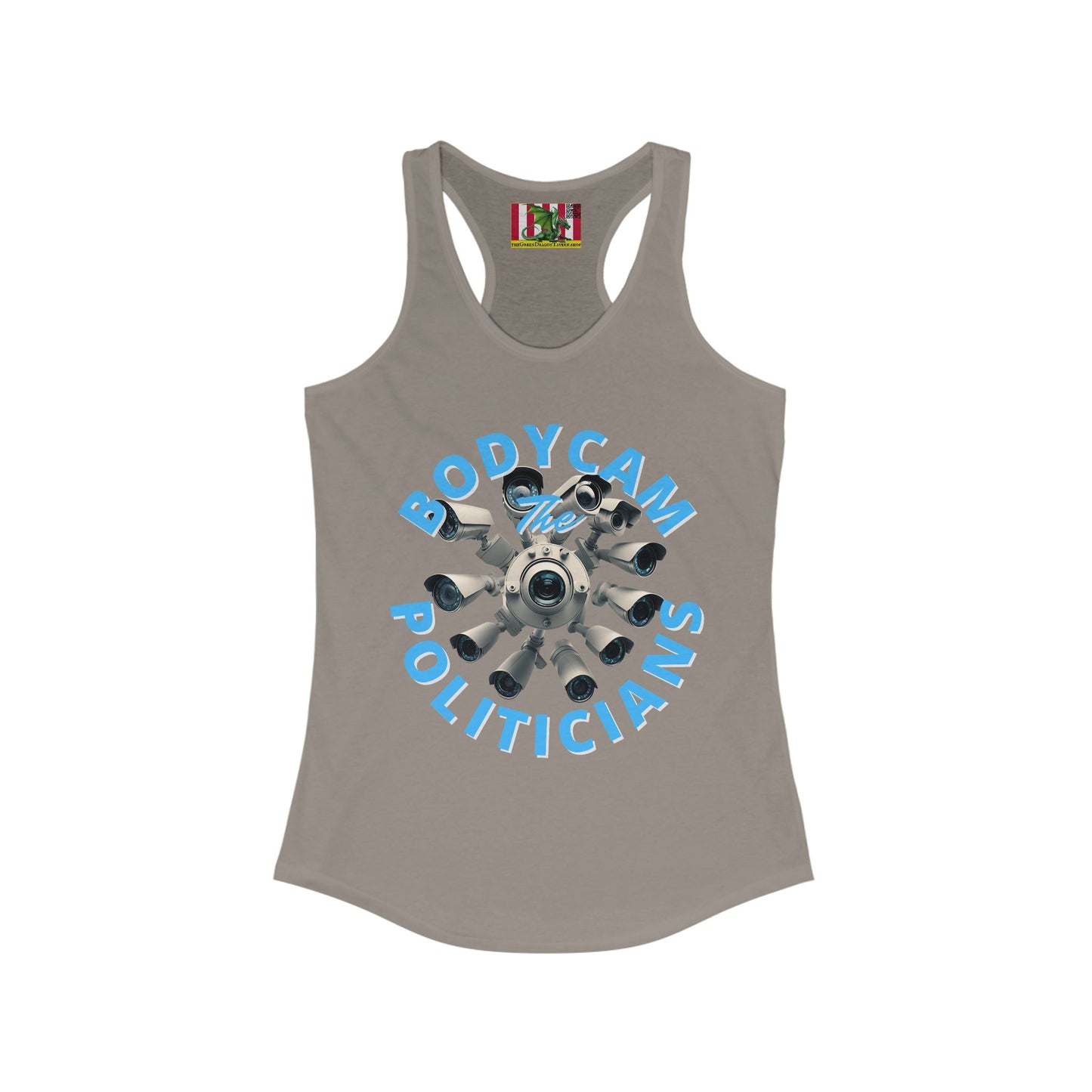 Bodycam the Politicians Cameras Women's Racerback Tank Top by theGreenDragonTavern.shop