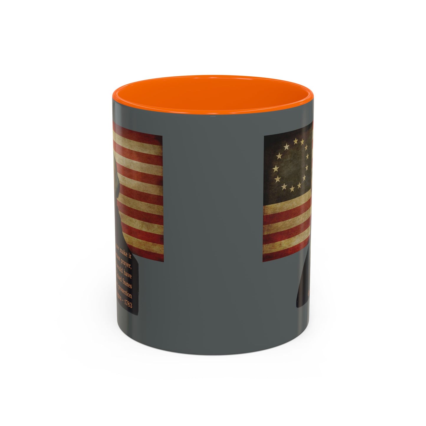 Washington's Earnest Prayer Grey Accent Mug by theGreenDragonTavern.shop