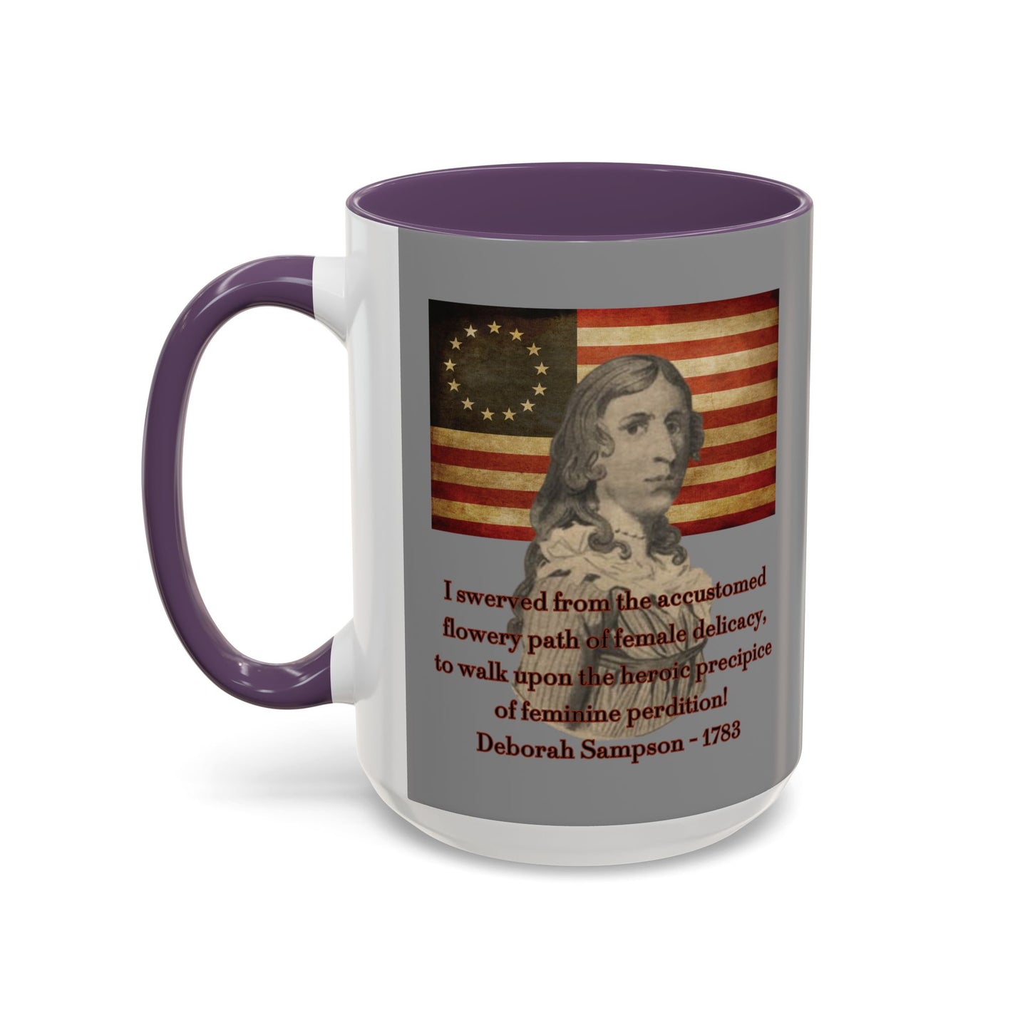 Deborah Sampson, America's Mulan Grey Accent Mug by theGreenDragonTavern.shop