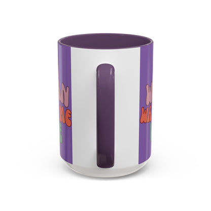 I Am Woman Watch Me Vote Light Purple Accent Mug by theGreenDragonTavern.shop
