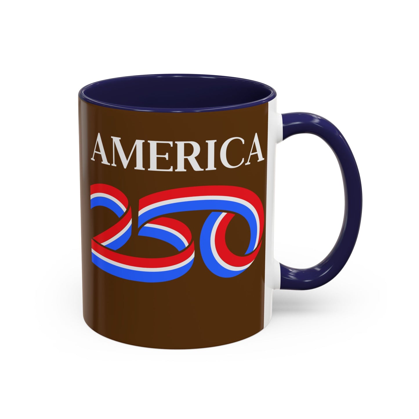 America 250 Brown Accent Mug by theGreenDragonTavern.shop
