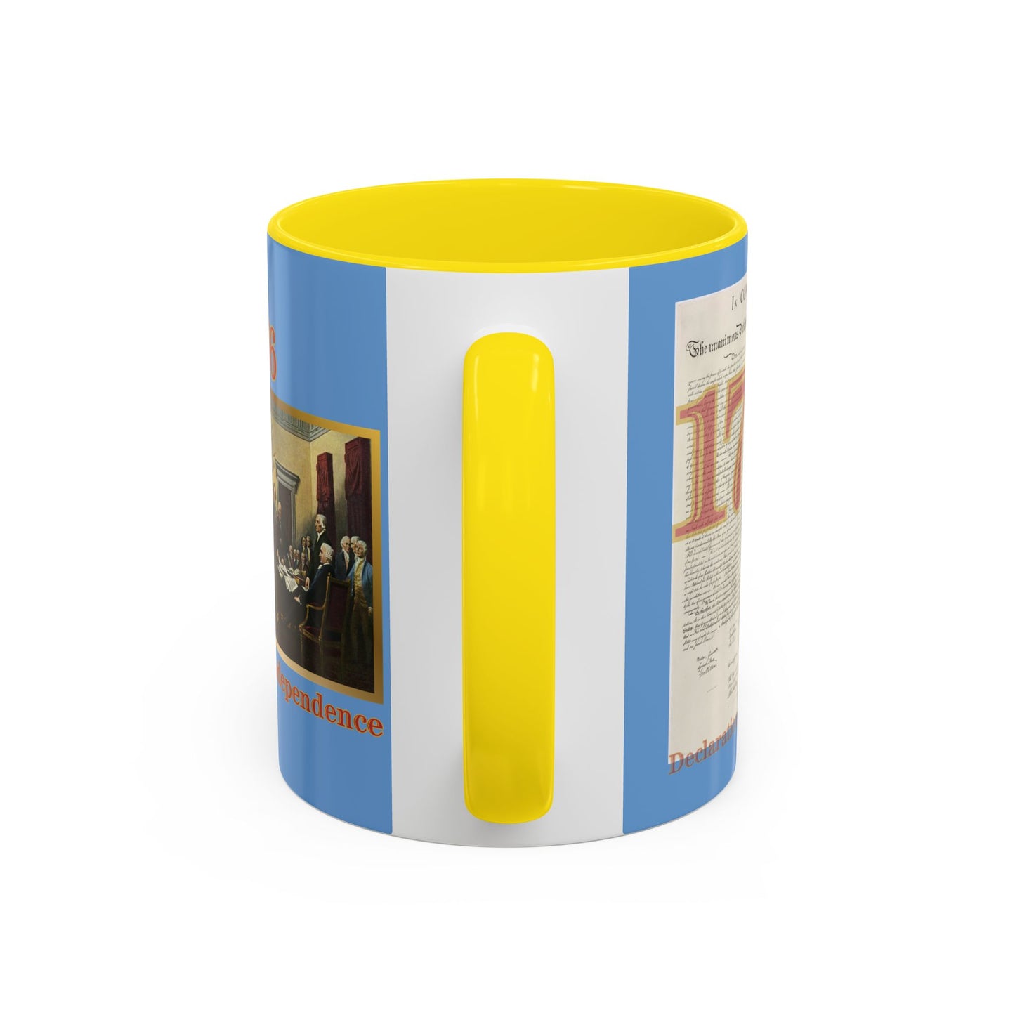 Declaration of Independence Light Blue Accent Mug by theGreenDragonTavern.shop
