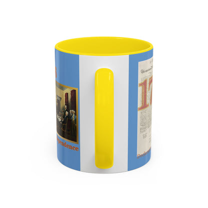Declaration of Independence Light Blue Accent Mug by theGreenDragonTavern.shop