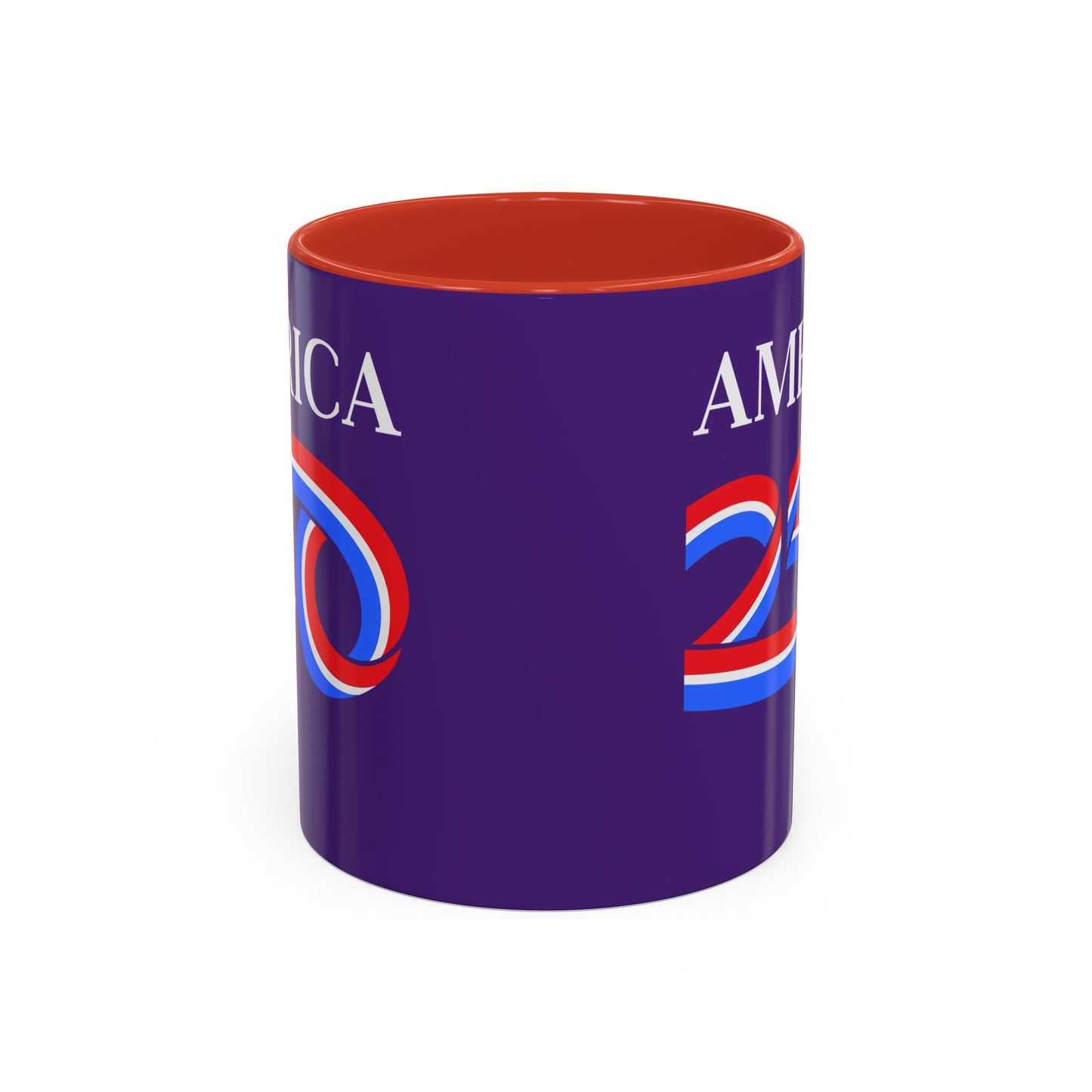America 250 Dark Purple Accent Mug by theGreenDragonTavern.shop