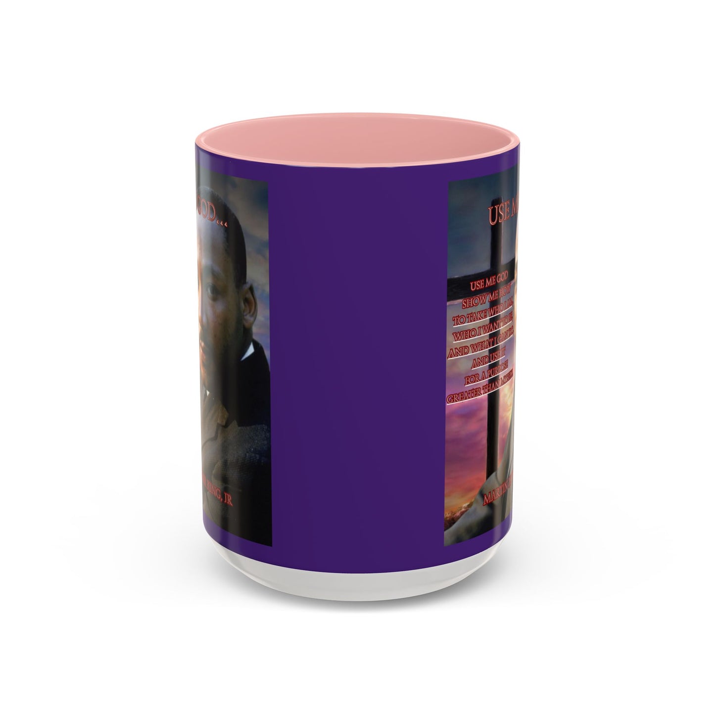 Use Me God, MLK Jr Purple Accent Mug by theGreenDragonTavern.shop