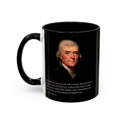 We hold these truths to be self-evident Black Accent Mug by theGreenDragonTavern.shop