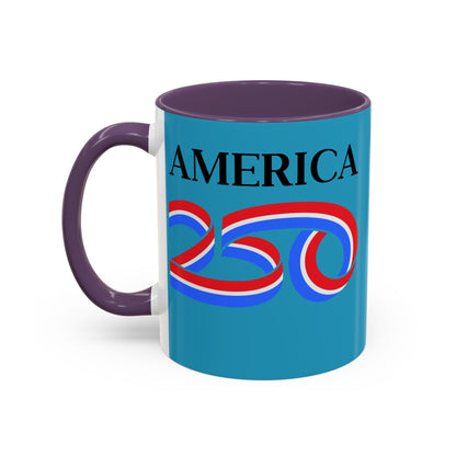 America 250 Turquoise Accent Mug by theGreenDragonTavern.shop