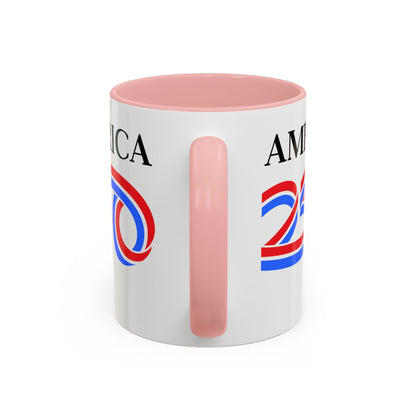 America 250 White Accent Mug by theGreenDragonTavern.shop
