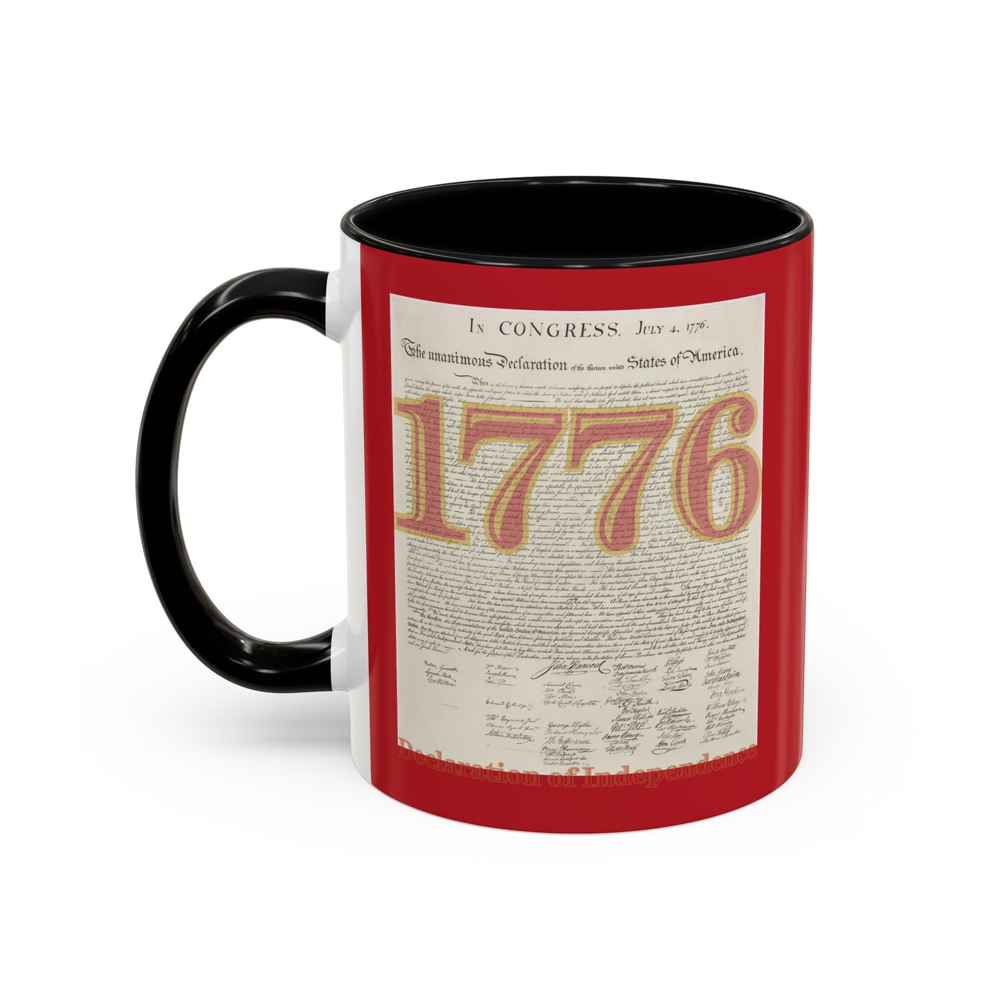 Declaration of Independence Red Accent Mug by theGreenDragonTavern.shop