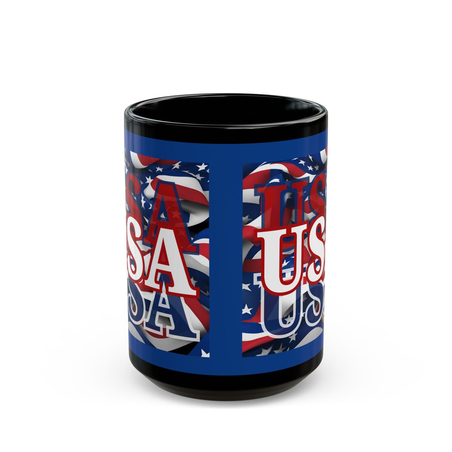 USA White font Center Patriot Blue Mug by theGreenDragonTavern.shop