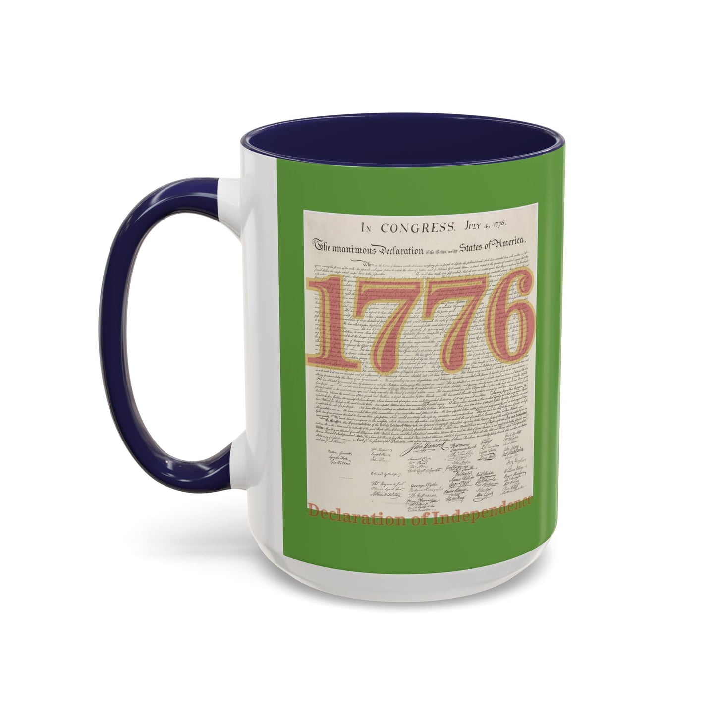 Declaration of Independence Green Accent Mug by theGreenDragonTavern.shop