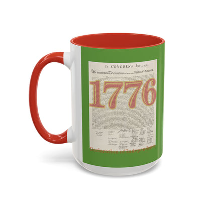 Declaration of Independence Green Accent Mug by theGreenDragonTavern.shop