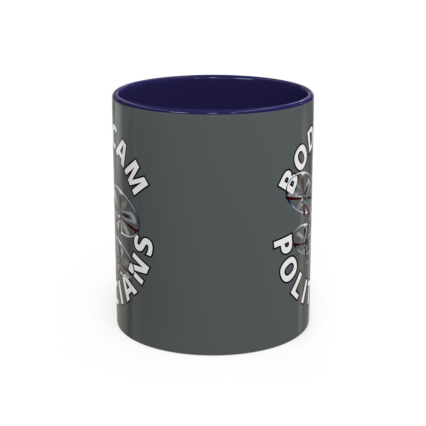 Bodycam the Politicians Drone Grey Accent Mug by theGreenDragonTavern.shop