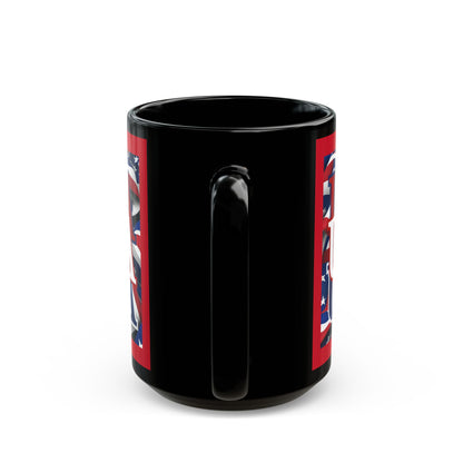 USA White font Center Patriot Red Mug by theGreenDragonTavern.shop