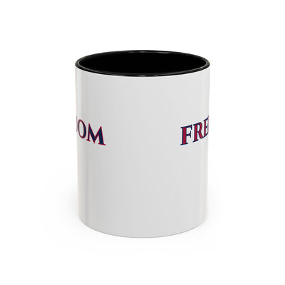 Freedom, White Accent Mug by theGreenDragonTavern.shop