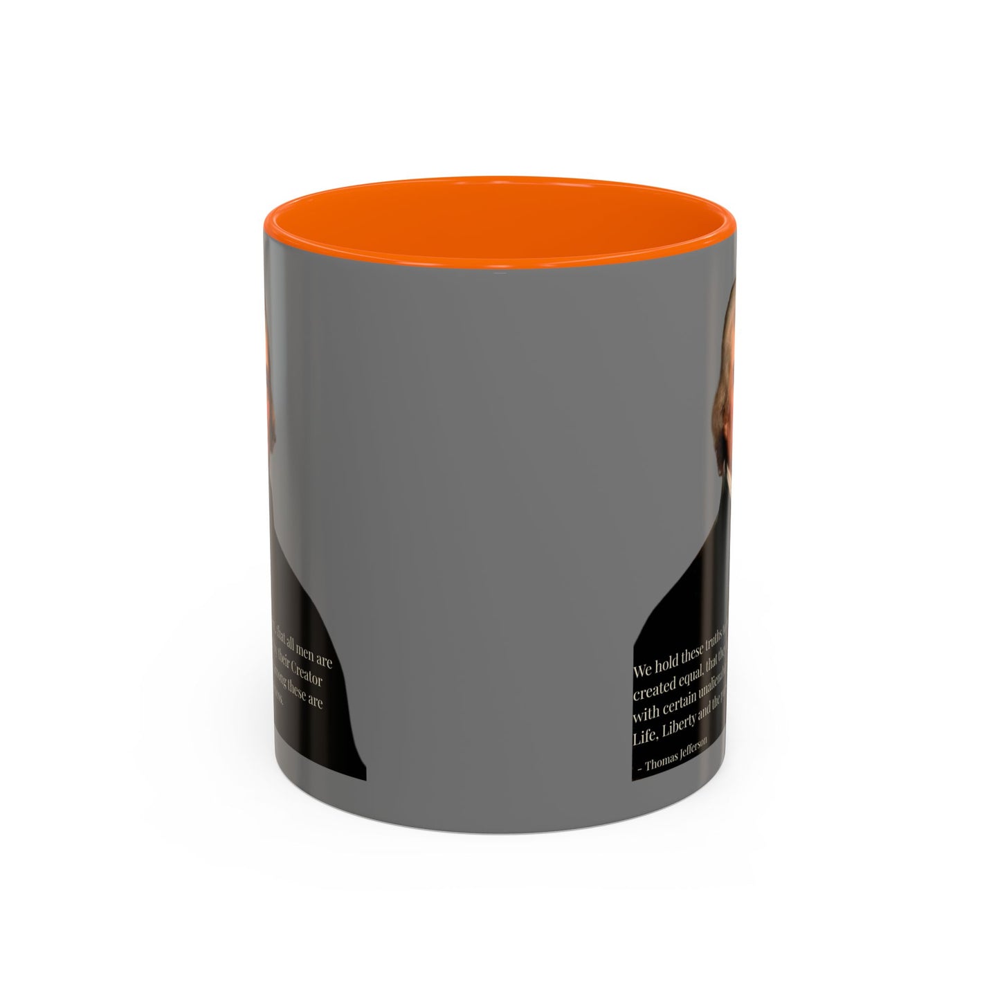 We hold these truths to be self-evident Grey Accent Mug by theGreenDragonTavern.shop