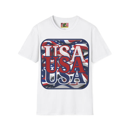 RED White and Blue USA Patriot Light colors Unisex T-Shirt by theGreenDragonTavern.shop