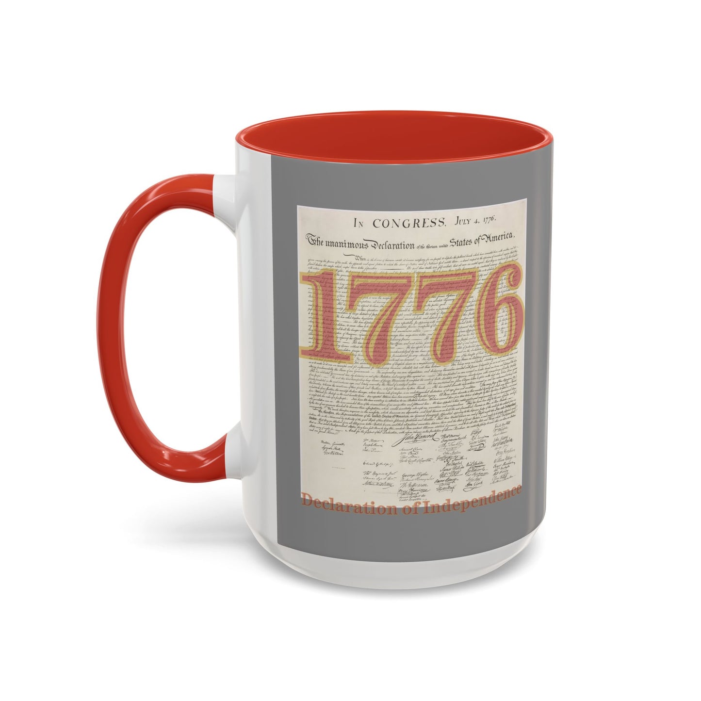 Declaration of Independence Grey Accent Mug by theGreenDragonTavern.shop