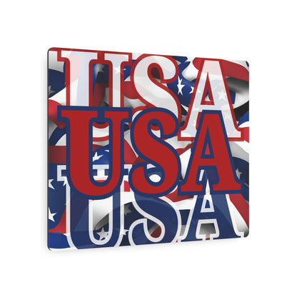 USA! USA! USA Red Center Metal Art Sign by theGreenDragonTavern.shop