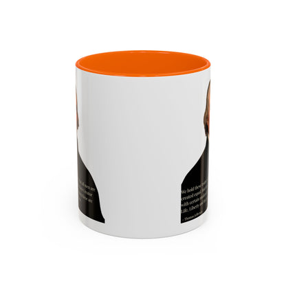 We hold these truths to be self-evident White Accent Mug by theGreenDragonTavern.shop