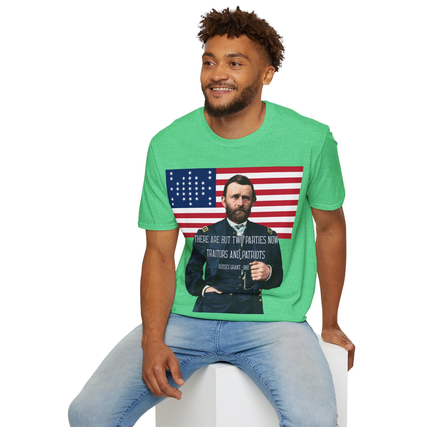 "Traitors and Patriots" Ulysses Grant Dark colors Unisex T-Shirt by theGreenDragonTavern.shop