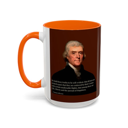 We hold these truths to be self-evident Brown Accent Mug by theGreenDragonTavern.shop