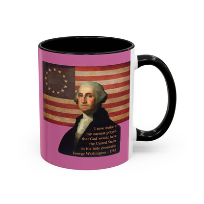 Washington's Earnest Prayer Pink Accent Mug by theGreenDragonTavern.shop