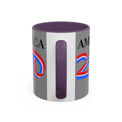 America 250 Grey Accent Mug by theGreenDragonTavern.shop