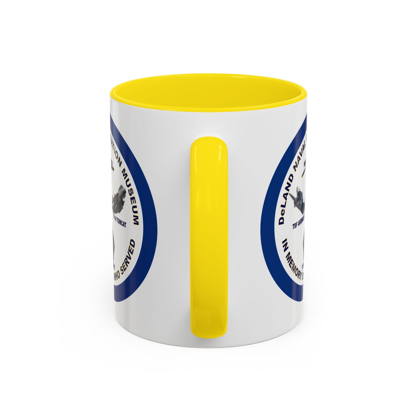 DNASM Student Art Navy Frame White Accent Mug by theGreenDragonTavern.shop