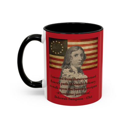 Deborah Sampson, America's Mulan Red Accent Mug by theGreenDragonTavern.shop