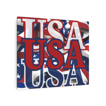 USA! USA! USA Red Center Metal Art Sign by theGreenDragonTavern.shop