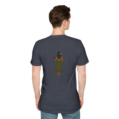 2-sided, Hula Girl Packin' Heat Dark colors Unisex T-Shirt by theGreenDragonTavern.shop