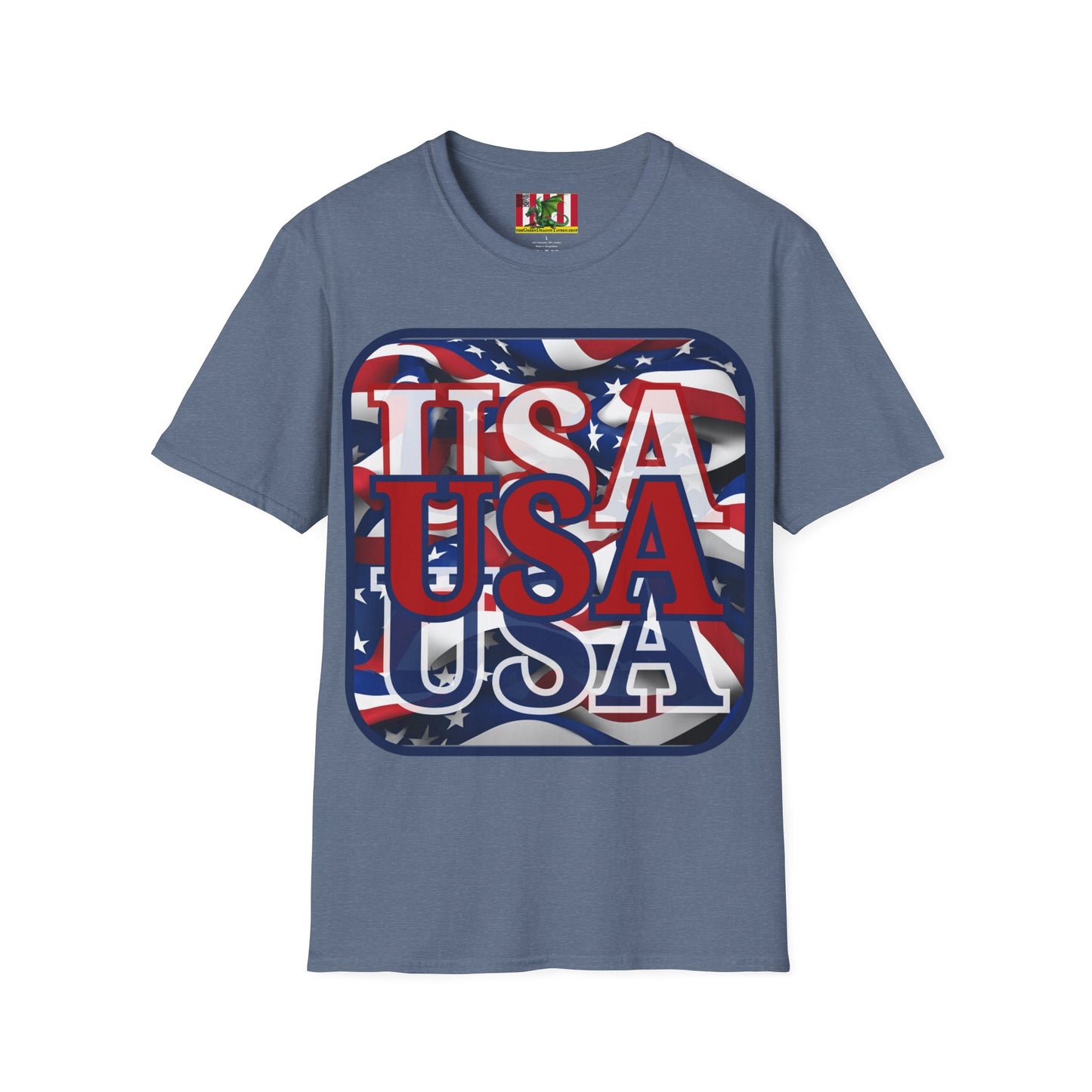RED White and Blue USA Patriot Dark colors Unisex T-Shirt by theGreenDragonTavern.shop