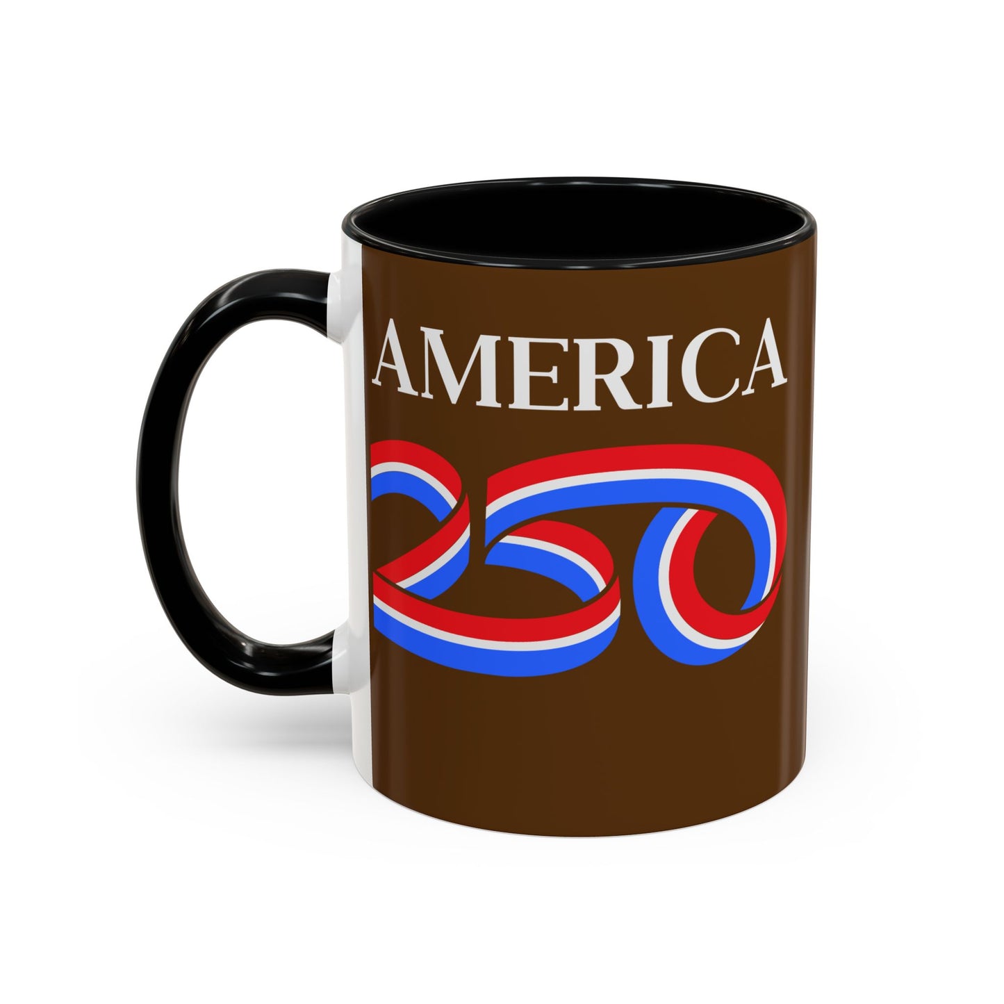 America 250 Brown Accent Mug by theGreenDragonTavern.shop
