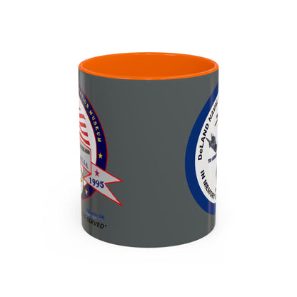 DNASM 2-sided, Founding & Student Art w/Navy Ring Grey Accent Mug by theGreenDragonTavern.shop