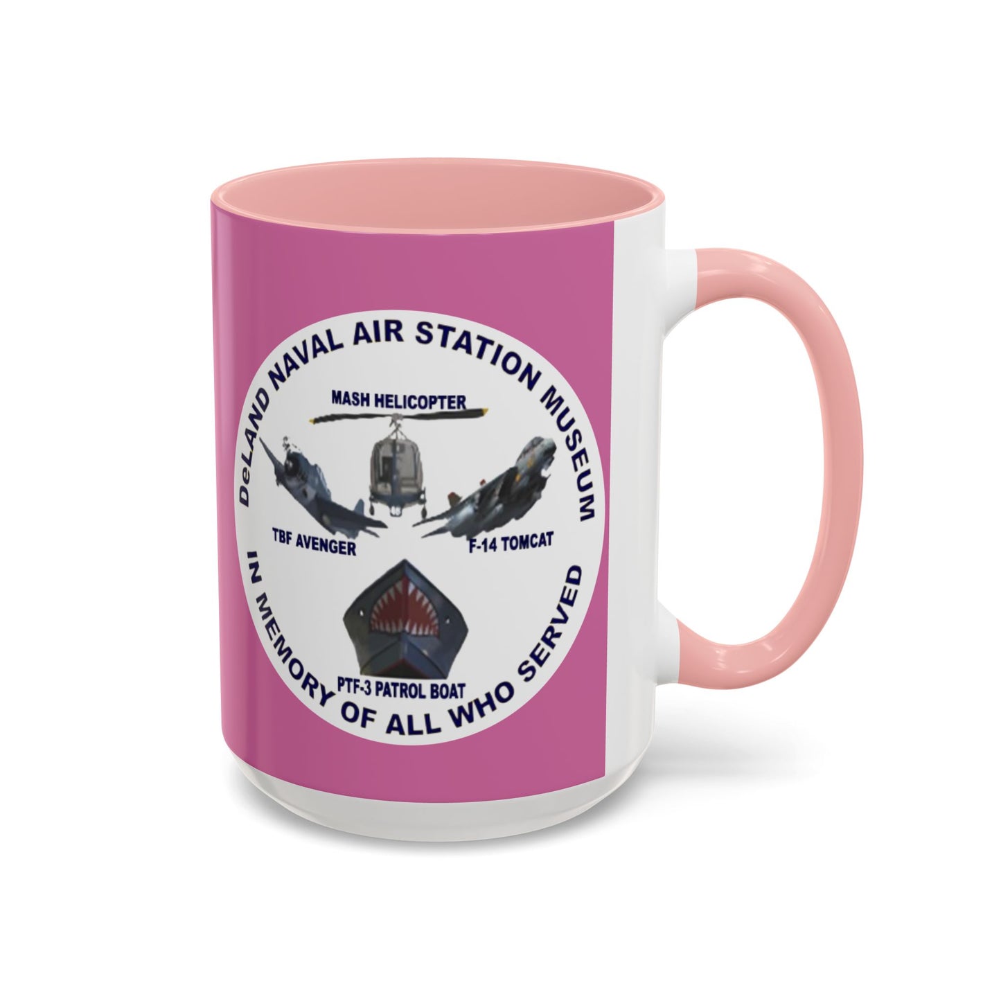 DNASM 2-sided, Founding & Student Art w/WhiteBG Pink Accent Mug by theGreenDragonTavern.shop