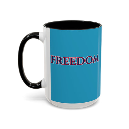 Freedom, Turquoise Accent Mug by theGreenDragonTavern.shop