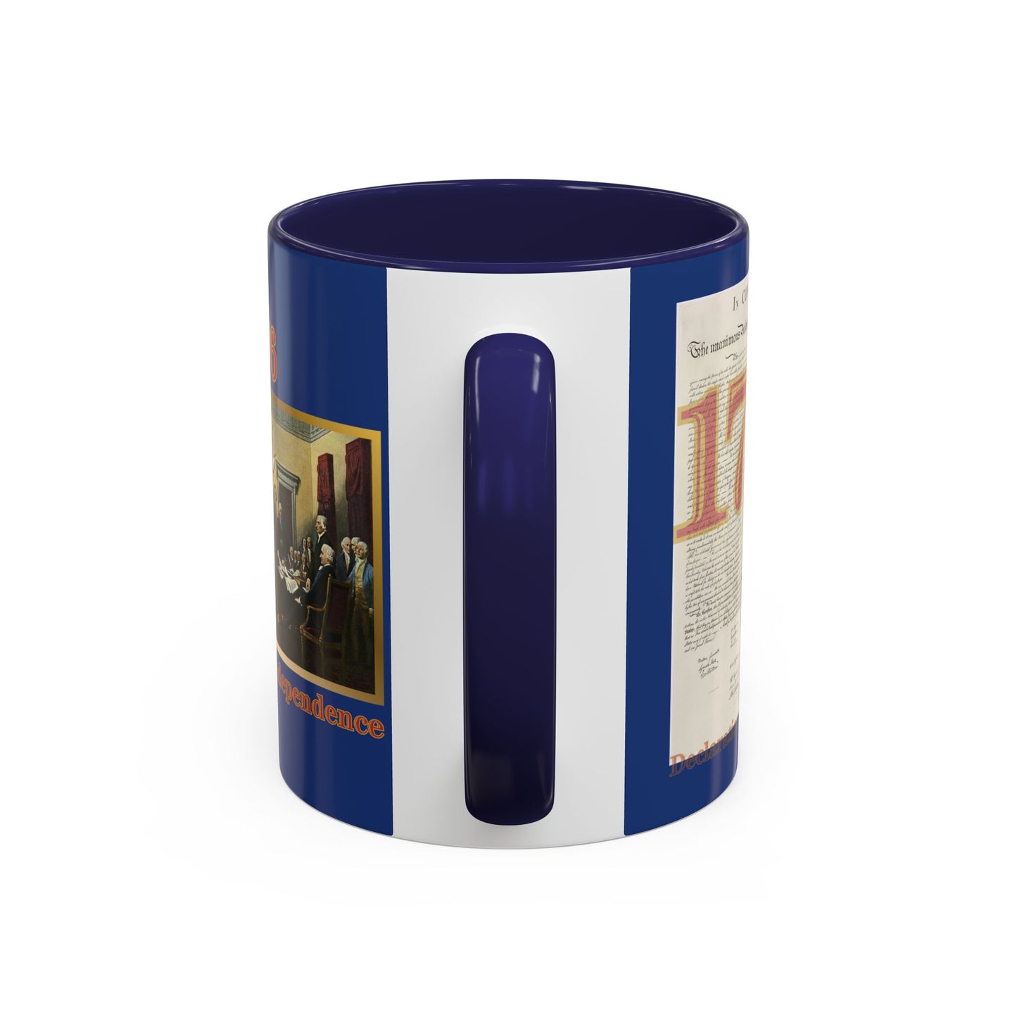 Declaration of Independence Dark Blue Accent Mug by theGreenDragonTavern.shop