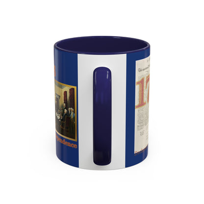 Declaration of Independence Dark Blue Accent Mug by theGreenDragonTavern.shop