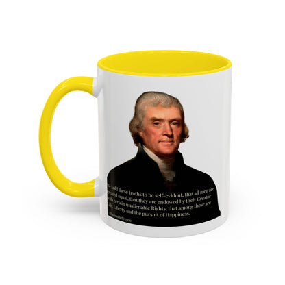 We hold these truths to be self-evident White Accent Mug by theGreenDragonTavern.shop