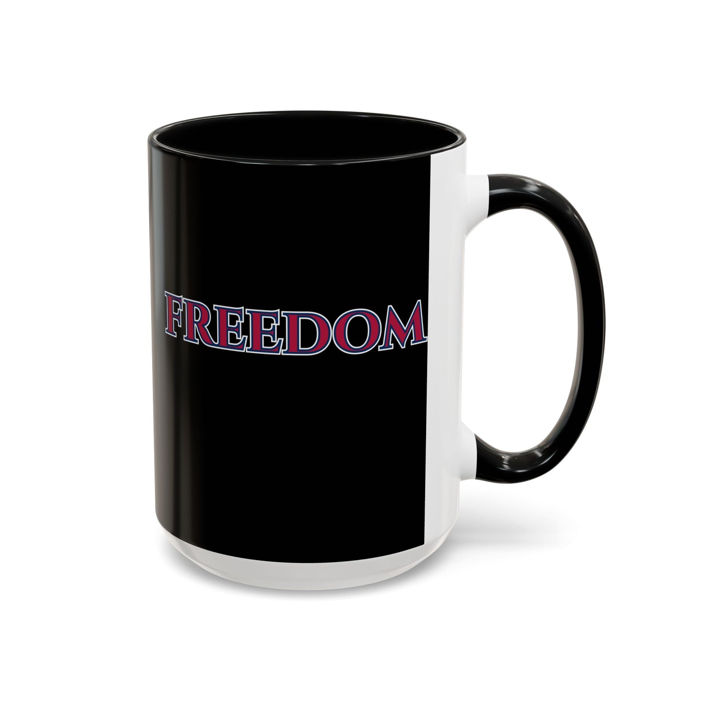 Freedom, Black Accent Mug by theGreenDragonTavern.shop