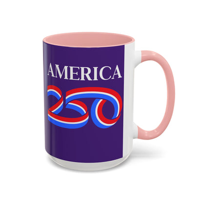 America 250 Dark Purple Accent Mug by theGreenDragonTavern.shop