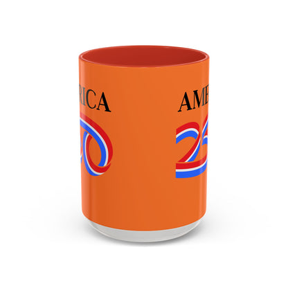 America 250 Orange Accent Mug by theGreenDragonTavern.shop